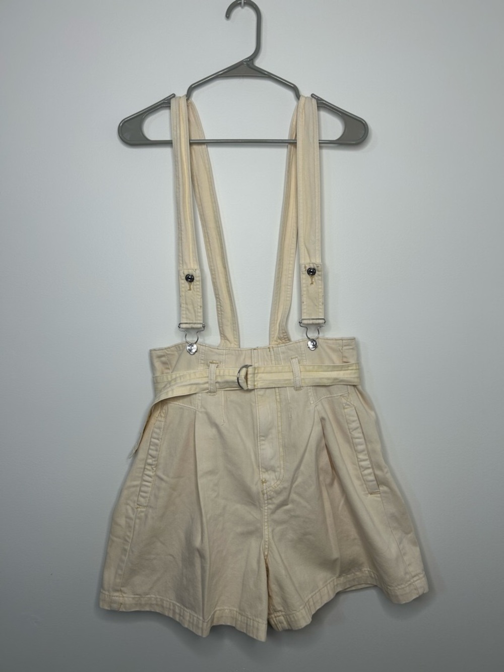 Free People Suspender Belted Overall Shorts